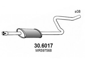 ASSO 30.6017 vidurinis duslintuvas 
 Išmetimo sistema -> Duslintuvas
MR597568