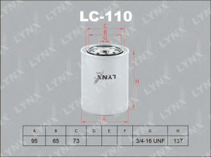 LYNXauto LC-110 alyvos filtras 
 Techninės priežiūros dalys -> Techninės priežiūros intervalai
15601-44010-000, 42511834, 99142-51183-400