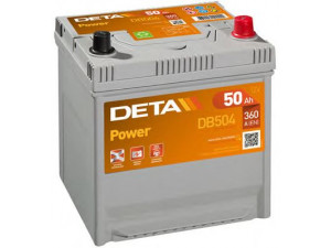 DETA DB504 starterio akumuliatorius; starterio akumuliatorius 
 Elektros įranga -> Akumuliatorius
01579A105K, E3710050C0, 01579A105K