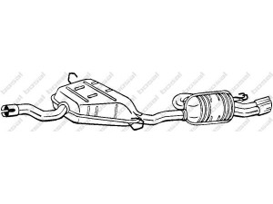 BOSAL 279-351 galinis duslintuvas 
 Išmetimo sistema -> Duslintuvas
7 768 951