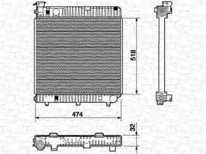MAGNETI MARELLI 350213523000 radiatorius, variklio aušinimas 
 Aušinimo sistema -> Radiatorius/alyvos aušintuvas -> Radiatorius/dalys
6015005103, 6015006803, 6015006903