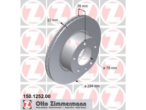 ZIMMERMANN 150.1252.00 stabdžių diskas 
 Dviratė transporto priemonės -> Stabdžių sistema -> Stabdžių diskai / priedai
3411 1 151 655, 3411 1 151 656