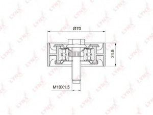 LYNXauto PB-7020 kreipiantysis skriemulys, V formos rumbuotas diržas 
 Diržinė pavara -> V formos rumbuotas diržas/komplektas -> Laisvasis/kreipiamasis skriemulys
04627 039AA, 04891 596AB, 04891 596AC