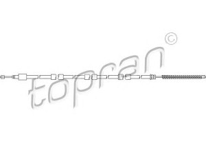TOPRAN 721 628 trosas, stovėjimo stabdys 
 Stabdžių sistema -> Valdymo svirtys/trosai
4745 64