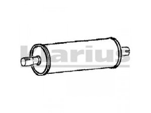 KLARIUS MZ205T vidurinis duslintuvas 
 Išmetimo sistema -> Duslintuvas
6014901901, 6014903601