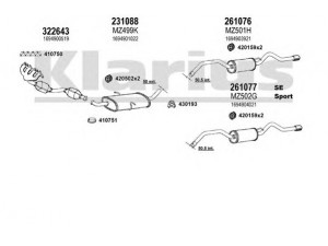 KLARIUS 600600E išmetimo sistema 
 Išmetimo sistema -> Išmetimo sistema, visa