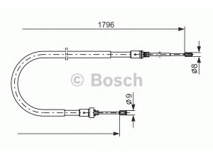 BOSCH 1 987 477 235 trosas, stovėjimo stabdys 
 Stabdžių sistema -> Valdymo svirtys/trosai
4745 Z3, 4745 Z3