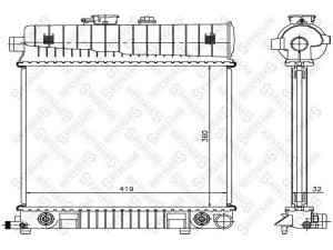 STELLOX 10-25221-SX radiatorius, variklio aušinimas 
 Aušinimo sistema -> Radiatorius/alyvos aušintuvas -> Radiatorius/dalys
2025002003, 2025002603, 2025005803