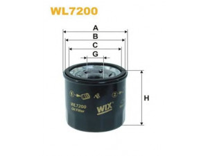 WIX FILTERS WL7200 alyvos filtras 
 Filtrai -> Alyvos filtras
OK189, 15400PFB004, 15400PFB014