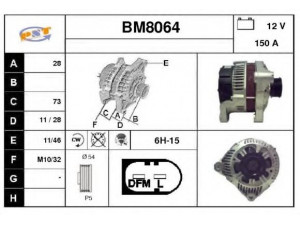 SNRA BM8064 kintamosios srovės generatorius 
 Elektros įranga -> Kint. sr. generatorius/dalys -> Kintamosios srovės generatorius