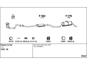 FENNO PE607 išmetimo sistema 
 Išmetimo sistema -> Išmetimo sistema, visa