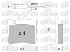 CIFAM 822-597-0K stabdžių trinkelių rinkinys, diskinis stabdys 
 Techninės priežiūros dalys -> Papildomas remontas