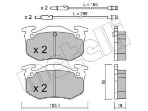 METELLI 22-0036-0 stabdžių trinkelių rinkinys, diskinis stabdys 
 Techninės priežiūros dalys -> Papildomas remontas
95589273, 95624484