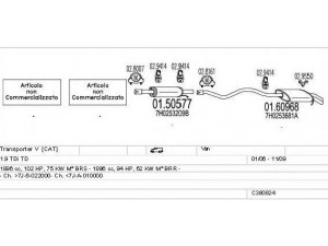 MTS C380824012142 išmetimo sistema 
 Išmetimo sistema -> Išmetimo sistema, visa