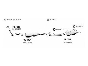 ASSO ART0339 išmetimo sistema 
 Išmetimo sistema -> Išmetimo sistema, visa
