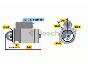 BOSCH 0 001 368 044 starteris