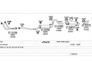 MTS C390103002242 išmetimo sistema 
 Išmetimo sistema -> Išmetimo sistema, visa