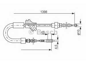 BOSCH 1 987 477 200 trosas, stovėjimo stabdys 
 Stabdžių sistema -> Valdymo svirtys/trosai
893 609 721 F, 893 609 721 F