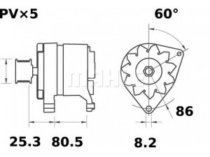 MAHLE ORIGINAL MG 420 kintamosios srovės generatorius 
 Elektros įranga -> Kint. sr. generatorius/dalys -> Kintamosios srovės generatorius
AUU 1481, YLE 10019, YLE 101700