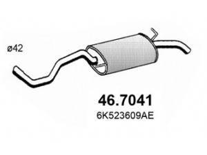 ASSO 46.7041 galinis duslintuvas 
 Išmetimo sistema -> Duslintuvas
6K523609AE