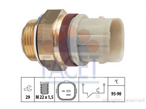 FACET 7.5197 temperatūros jungiklis, radiatoriaus ventiliatorius 
 Aušinimo sistema -> Siuntimo blokas, aušinimo skysčio temperatūra
867 959 481, 867 959 481, 867 959 481