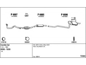 FENNO TO503 išmetimo sistema 
 Išmetimo sistema -> Išmetimo sistema, visa