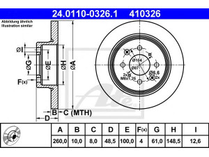 ATE 24.0110-0326.1 stabdžių diskas 
 Dviratė transporto priemonės -> Stabdžių sistema -> Stabdžių diskai / priedai
SDB000290