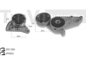 TREVI AUTOMOTIVE KA1114 V formos rumbuotas diržas, komplektas 
 Techninės priežiūros dalys -> Techninės priežiūros intervalai