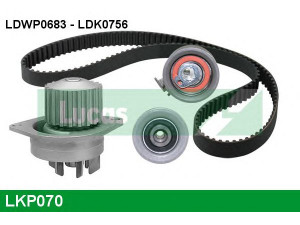 LUCAS ENGINE DRIVE LKP070 vandens siurblio ir paskirstymo diržo komplektas 
 Aušinimo sistema -> Vandens siurblys/tarpiklis -> Vandens siurblys
