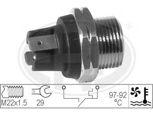 ERA 330269 temperatūros jungiklis, radiatoriaus ventiliatorius 
 Aušinimo sistema -> Siuntimo blokas, aušinimo skysčio temperatūra
004 433 017, 6U0 959 481 E, 1264 21