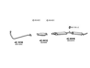 ASSO ART4216 išmetimo sistema 
 Išmetimo sistema -> Išmetimo sistema, visa