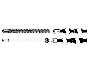 KAWE FA02196 trosas, stovėjimo stabdys 
 Stabdžių sistema -> Valdymo svirtys/trosai
4745F3, 1473321080, 1473321080