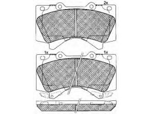 BSF 10946 stabdžių trinkelių rinkinys, diskinis stabdys 
 Techninės priežiūros dalys -> Papildomas remontas
044650C020, 0446560280, 0446560300