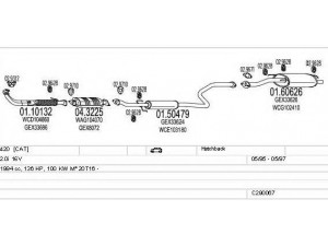 MTS C290067003522 išmetimo sistema 
 Išmetimo sistema -> Išmetimo sistema, visa