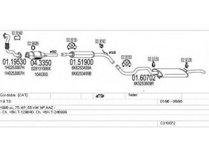 MTS C310072006963 išmetimo sistema 
 Išmetimo sistema -> Išmetimo sistema, visa