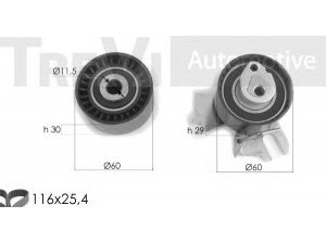 TREVI AUTOMOTIVE KD1460 paskirstymo diržo komplektas 
 Techninės priežiūros dalys -> Papildomas remontas
0831Q0, 0831W1, 1683833, 9M5Q8A615AA