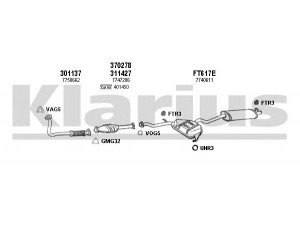 KLARIUS 330516U išmetimo sistema 
 Išmetimo sistema -> Išmetimo sistema, visa