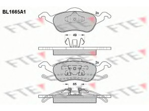FTE BL1665A1 stabdžių trinkelių rinkinys, diskinis stabdys 
 Techninės priežiūros dalys -> Papildomas remontas
1075558, 1107697, 1136519, 1151049