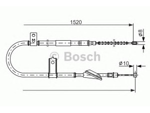 BOSCH 1 987 477 613 trosas, stovėjimo stabdys 
 Stabdžių sistema -> Valdymo svirtys/trosai
59770 02010, 59770 02020