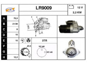 SNRA LR9009 starteris 
 Elektros įranga -> Starterio sistema -> Starteris