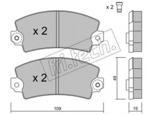fri.tech. 005.0 stabdžių trinkelių rinkinys, diskinis stabdys 
 Techninės priežiūros dalys -> Papildomas remontas
77 01 202 890