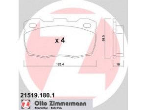 ZIMMERMANN 21519.180.1 stabdžių trinkelių rinkinys, diskinis stabdys 
 Techninės priežiūros dalys -> Papildomas remontas
RTC5574, SFP000260, STC1275