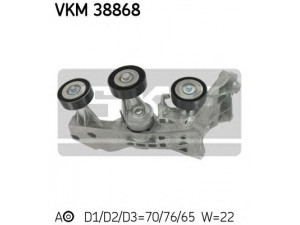 SKF VKM 38868 įtempiklio skriemulys, V formos rumbuotas diržas 
 Diržinė pavara -> V formos rumbuotas diržas/komplektas -> Įtempiklio skriemulys
266 200 06 70, 266 200 09 70