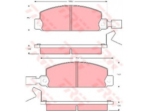 TRW GDB304 stabdžių trinkelių rinkinys, diskinis stabdys