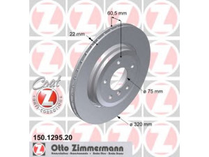 ZIMMERMANN 150.1295.20 stabdžių diskas 
 Stabdžių sistema -> Diskinis stabdys -> Stabdžių diskas
3420 1 166 073, 3421 6 855 157