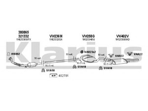 KLARIUS 931298U išmetimo sistema 
 Išmetimo sistema -> Išmetimo sistema, visa