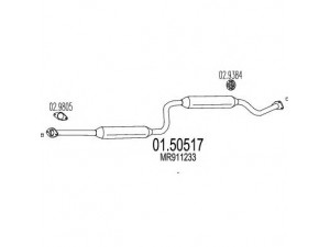 MTS 01.50517 vidurinis duslintuvas 
 Išmetimo sistema -> Duslintuvas
MR911233