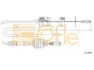 COFLE 11.2196 sankabos trosas 
 Dviratė transporto priemonės -> Kabeliai ir tachometro velenaai -> Sankabos trosas
2150V1