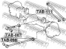 FEBEST TAB-111 valdymo svirties/išilginių svirčių įvorė 
 Ašies montavimas/vairavimo mechanizmas/ratai -> Valdymo svirtis/pasukamosios svirties sujungimas -> Montavimas/sutvirtinimas
48706-60040