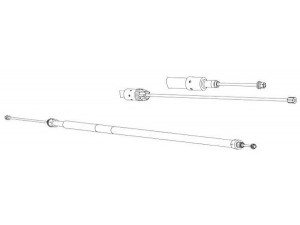 KAWE CT02162 trosas, stovėjimo stabdys 
 Stabdžių sistema -> Valdymo svirtys/trosai
074063, 4745K3